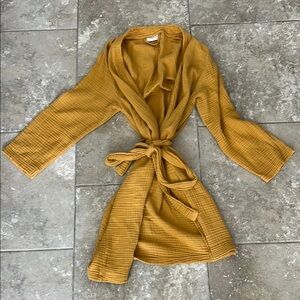 Parachute Cloud Cotton Robe Mustard Size Medium